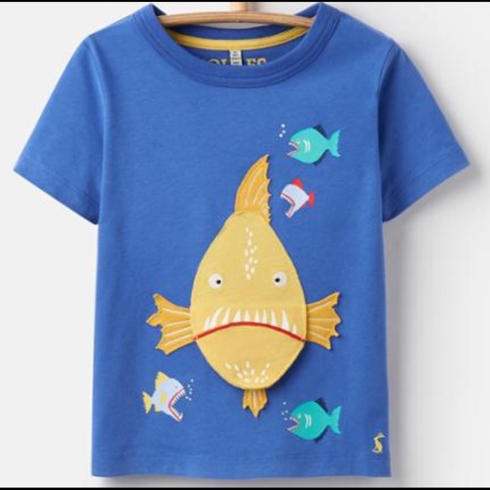 Joules Clothing Chompers Piranha Boys Shirt